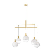 Visual Comfort SLC1036 Torian 6-lt 40" LED Extra Large Chandelier - Burnished Brass