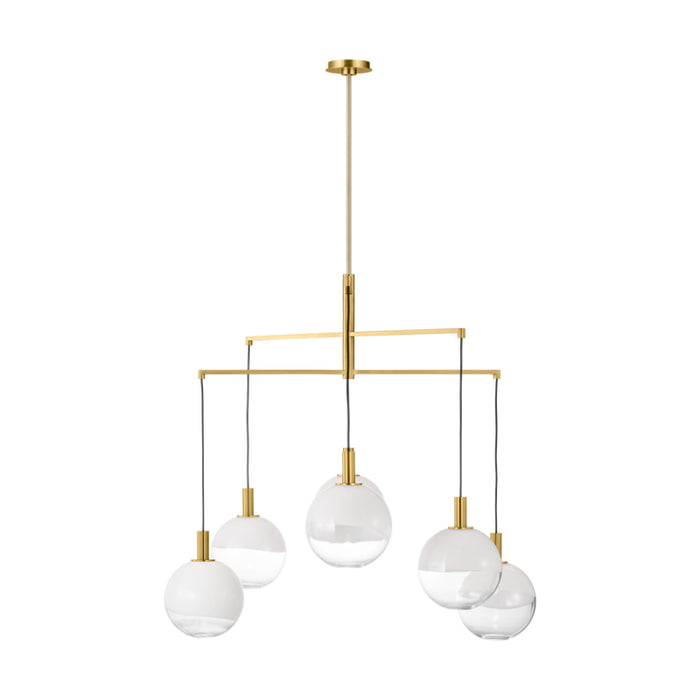 Visual Comfort SLC1036 Torian 6-lt 40" LED Extra Large Chandelier - Burnished Brass