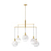 Visual Comfort SLC1036 Torian 6-lt 40" LED Extra Large Chandelier - Burnished Brass