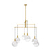 Visual Comfort SLC1036 Torian 6-lt 40" LED Extra Large Chandelier - Burnished Brass
