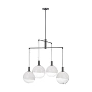 Visual Comfort SLC1044 Torian 4-lt 33" LED Large Chandelier - Aged Iron