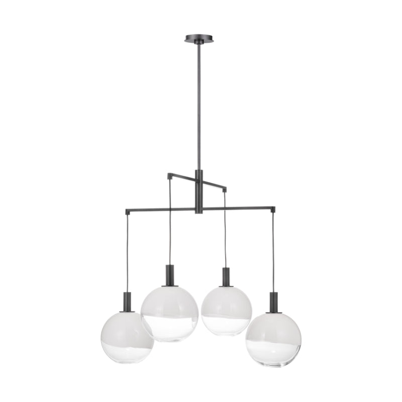 Visual Comfort SLC1044 Torian 4-lt 33" LED Large Chandelier - Aged Iron