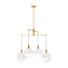 Visual Comfort SLC1044 Torian 4-lt 33" LED Large Chandelier - Burnished Brass