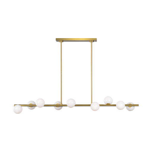 Visual Comfort SLC1059 Altair 9-lt 49" LED Large Linear Chandelier - Burnished Brass