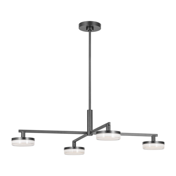 Visual Comfort SLC1074 Khan 4-lt 45" LED Extra Large Chandelier - Aged Iron