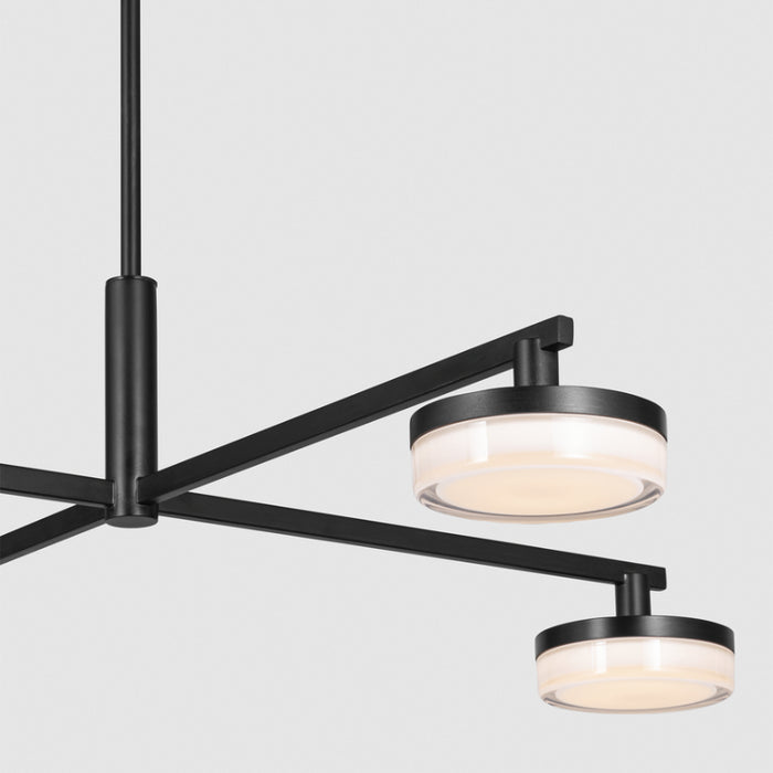 Visual Comfort SLC1074 Khan 4-lt 45" LED Extra Large Chandelier - Aged Iron