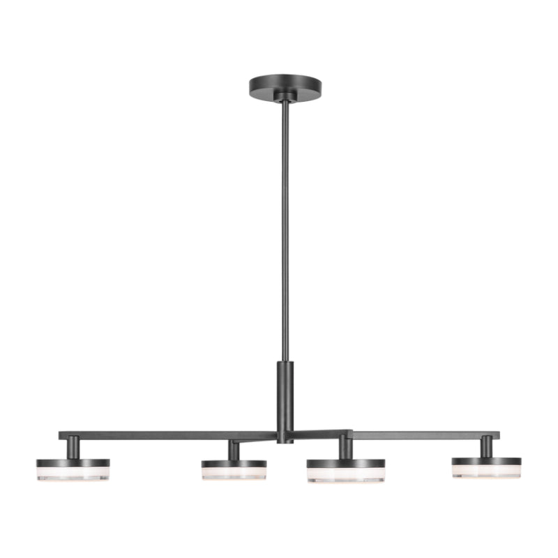 Visual Comfort SLC1074 Khan 4-lt 45" LED Extra Large Chandelier - Aged Iron