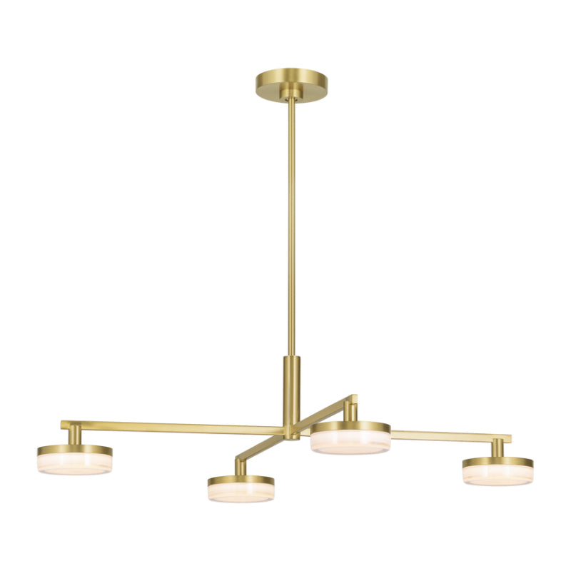 Visual Comfort SLC1074 Khan 4-lt 45" LED Extra Large Chandelier - Burnished Brass
