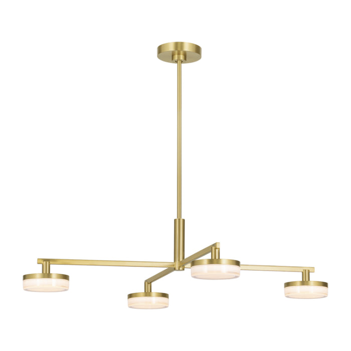 Visual Comfort SLC1074 Khan 4-lt 45" LED Extra Large Chandelier - Burnished Brass