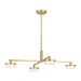 Visual Comfort SLC1074 Khan 4-lt 45" LED Extra Large Chandelier - Burnished Brass