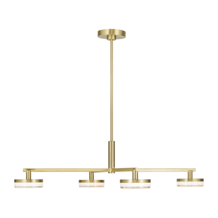 Visual Comfort SLC1074 Khan 4-lt 45" LED Extra Large Chandelier - Burnished Brass