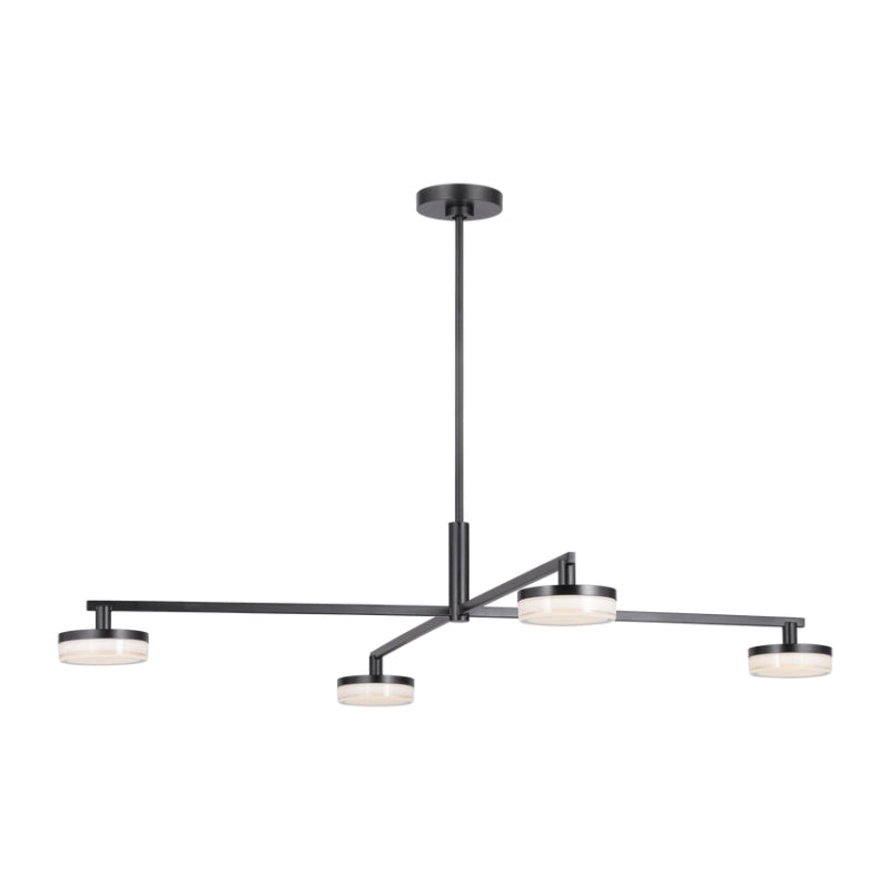 Visual Comfort SLC1084 Khan 4-lt 34" LED Large Chandelier - Aged Iron