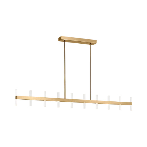 Visual Comfort SLC11120 Silas 56" LED Linear Chandelier - Burnished Brass