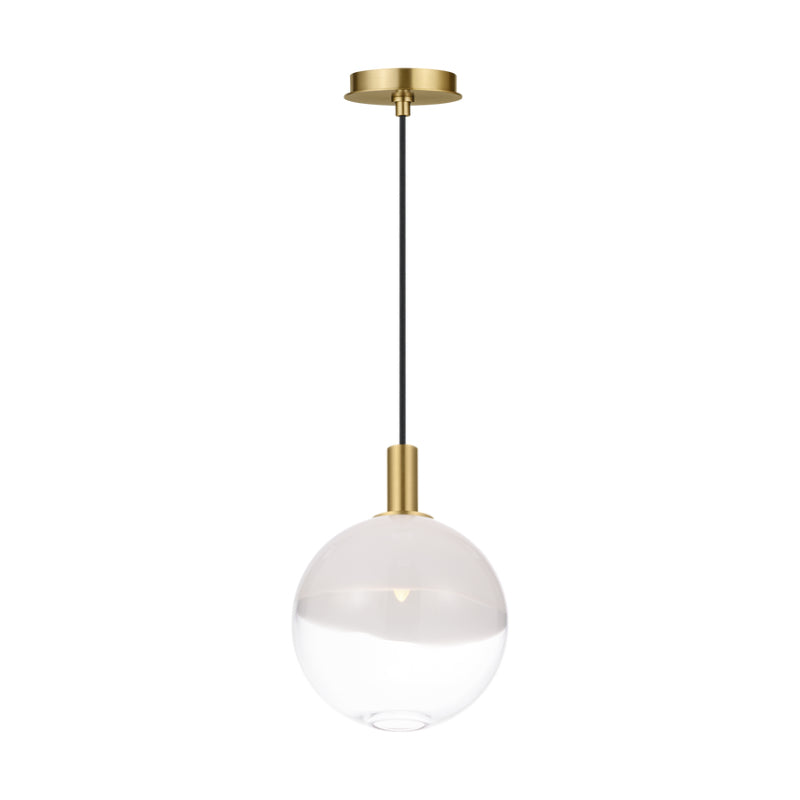 Visual Comfort SLP1001 Torian 1-lt 9" LED Small Pendant - Burnished Brass