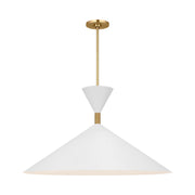 Visual Comfort SLP1031 Bodhi 1-lt 30" LED Pendant - Burnished Brass