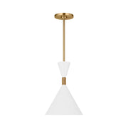 Visual Comfort SLP1041 Bodhi 1-lt 10" LED Pendant - Burnished Brass