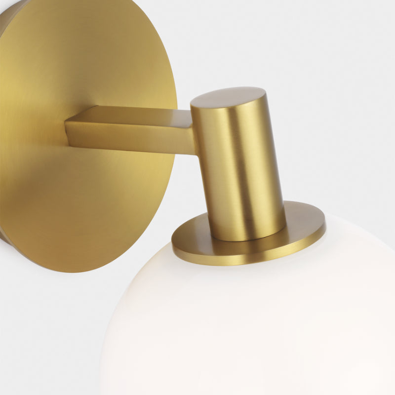 Visual Comfort SLV1001 Torian 1-lt 10" Tall LED Small Wall Sconce - Burnished Brass
