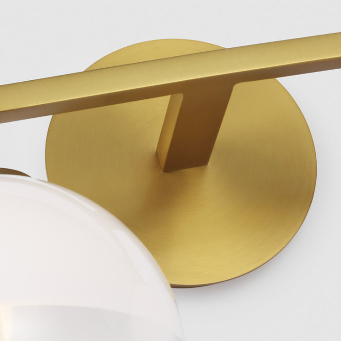 Visual Comfort SLV1002 Torian 2-lt 15" LED Vanity Light - Burnished Brass
