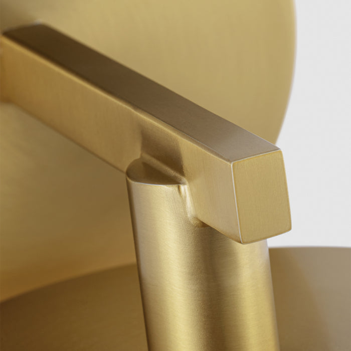 Visual Comfort SLV1011 Khan 1-lt 5" Tall LED Small Wall Sconce - Burnished Brass