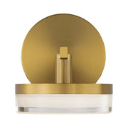 Visual Comfort SLV1011 Khan 1-lt 5" Tall LED Small Wall Sconce - Burnished Brass