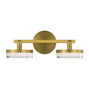 Visual Comfort SLV1012 Khan 2-lt 14" LED Wall Sconce - Burnished Brass