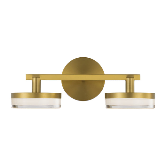 Visual Comfort SLV1012 Khan 2-lt 14" LED Wall Sconce - Burnished Brass
