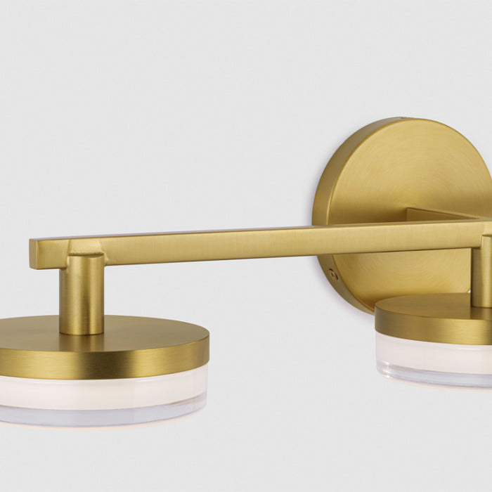 Visual Comfort SLV1013 Khan 3-lt 24" LED Vanity Light - Burnished Brass