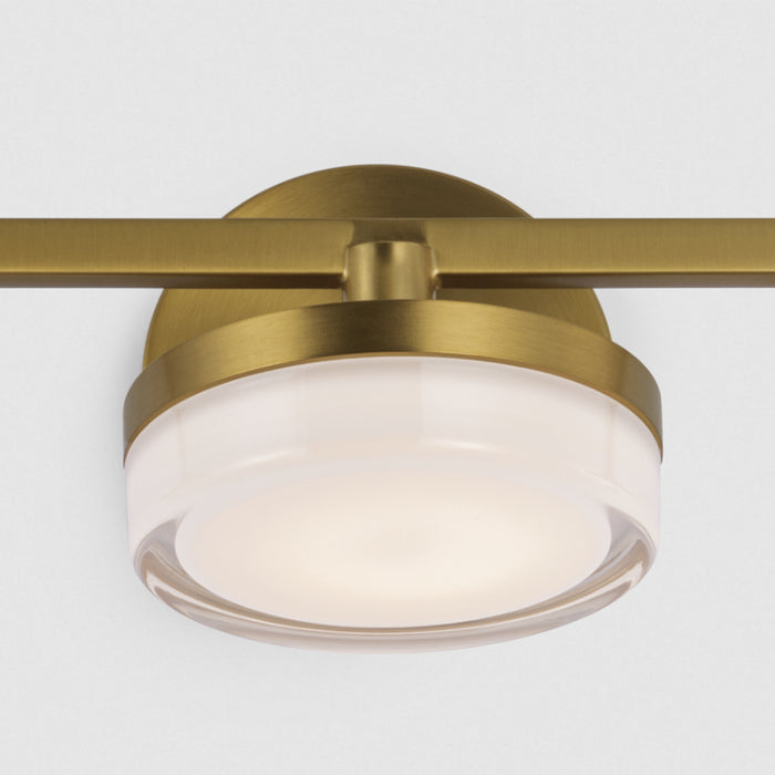 Visual Comfort SLV1013 Khan 3-lt 24" LED Vanity Light - Burnished Brass