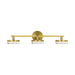 Visual Comfort SLV1013 Khan 3-lt 24" LED Vanity Light - Burnished Brass