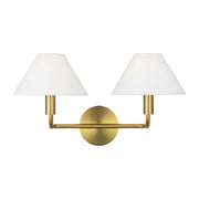 Visual Comfort SLW1012 Colfax 2-lt 19" LED Medium Wall Sconce - Burnished Brass