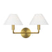 Visual Comfort SLW1012 Colfax 2-lt 19" LED Medium Wall Sconce - Burnished Brass