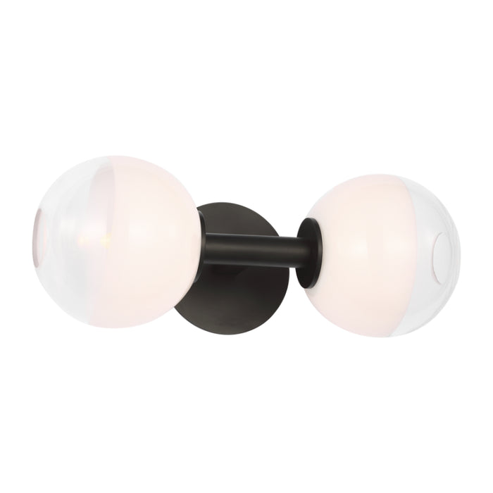 Visual Comfort SLW1032 Torian 2-lt 15" LED Linear Wall Sconce - Aged Iron
