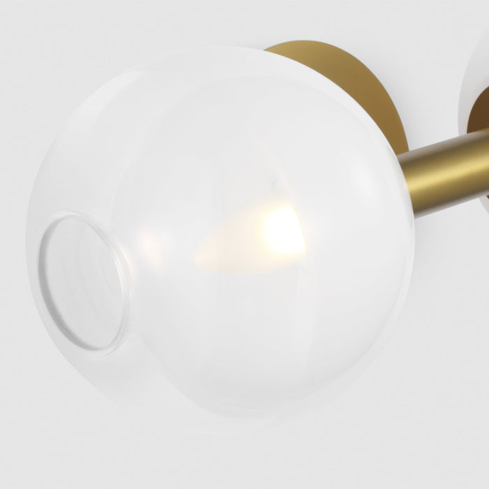 Visual Comfort SLW1032 Torian 2-lt 15" LED Linear Wall Sconce - Burnished Brass