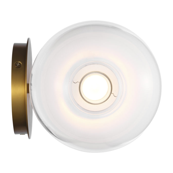Visual Comfort SLW1032 Torian 2-lt 15" LED Linear Wall Sconce - Burnished Brass