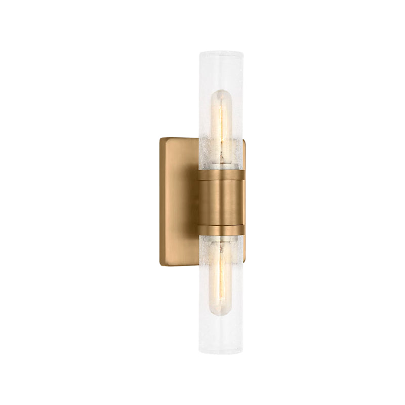 Visual Comfort 4465002 Keaton 2-lt 16" Bath Sconce - Satin Brass/Clear Crakle