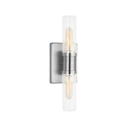 Visual Comfort 4465002 Keaton 2-lt 16" Bath Sconce - Brushed Nickel/Brushed Nickel