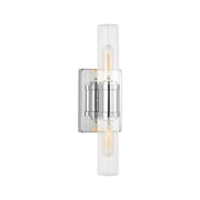 Visual Comfort 4465002 Keaton 2-lt 16" Bath Sconce - Chrome/Clear Fluted