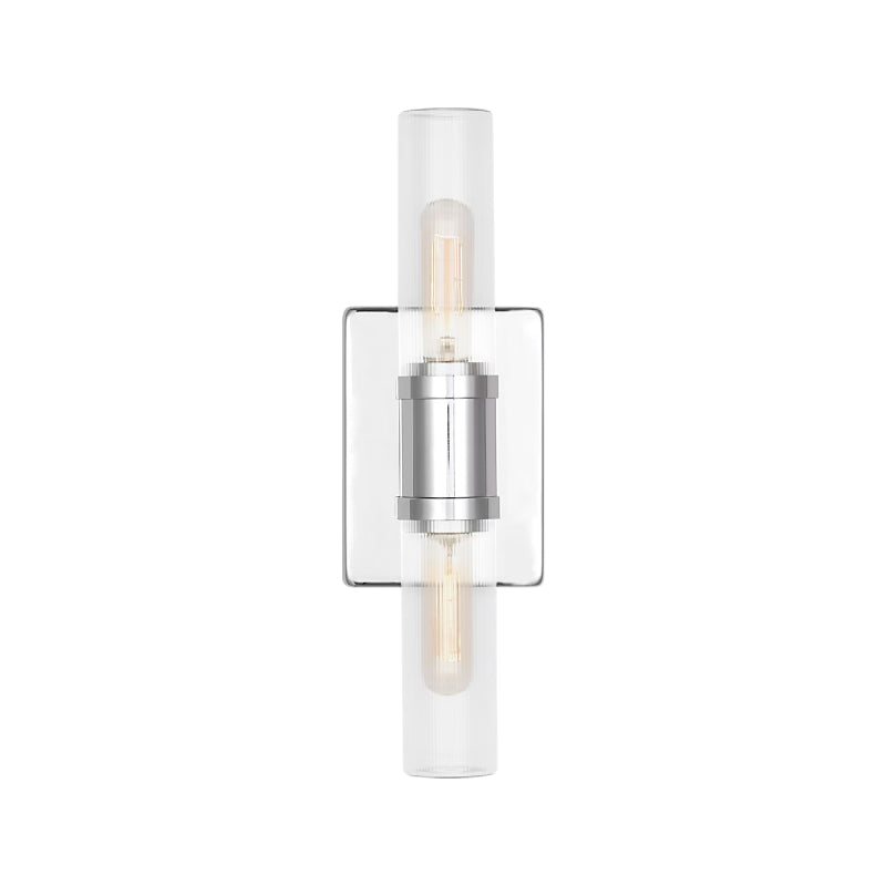 Visual Comfort 4465002 Keaton 2-lt 16" Bath Sconce - Chrome/Clear Fluted