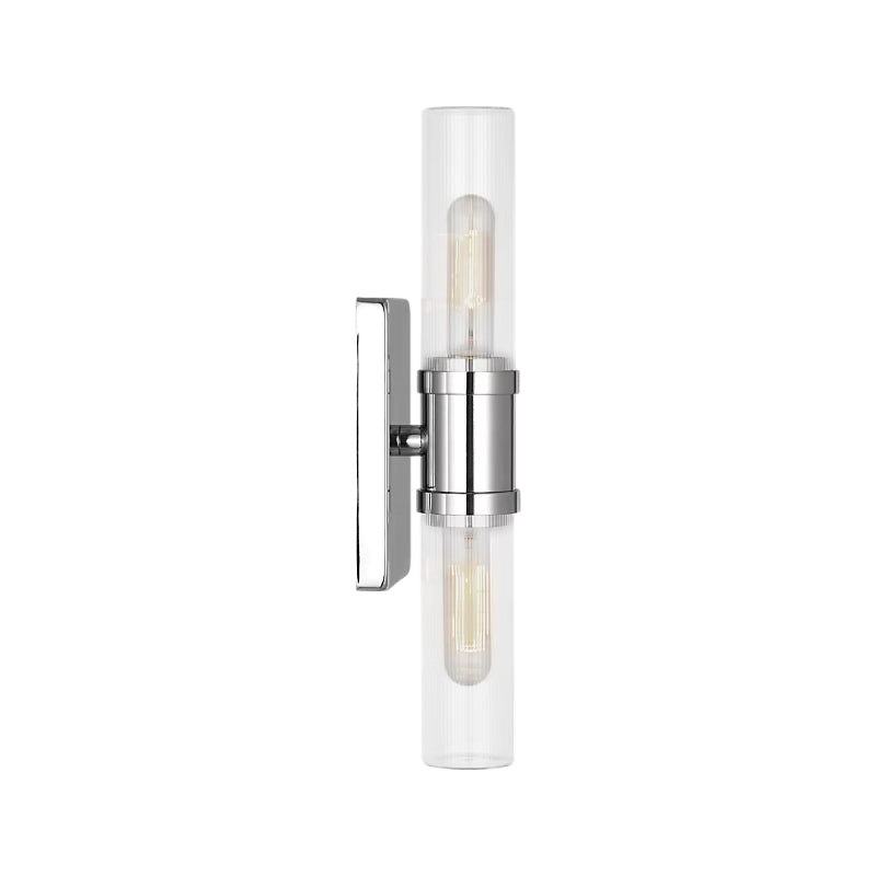 Visual Comfort 4465002 Keaton 2-lt 16" Bath Sconce - Chrome/Clear Fluted