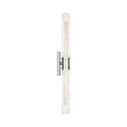 Visual Comfort 4665002 Keaton 2-lt 30" Tall Bath Sconce - Chrome/Clear Crackle Glass