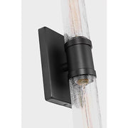 Visual Comfort 4665002 Keaton 2-lt 30" Tall Bath Sconce - Midnight Black/Clear Crackle Glass