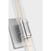 Visual Comfort 4665002 Keaton 2-lt 30" Tall Bath Sconce - Brushed Nickel/Clear Crackle Glass