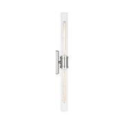 Visual Comfort 4665002 Keaton 2-lt 30" Tall Bath Sconce - Chrome/Clear Fluted Glass