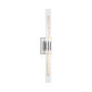 Visual Comfort 4665002 Keaton 2-lt 30" Tall Bath Sconce - Brushed Nickel/Clear Fluted Glass