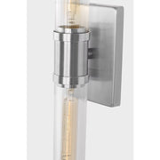 Visual Comfort 4665002 Keaton 2-lt 30" Tall Bath Sconce - Brushed Nickel/Clear Fluted Glass