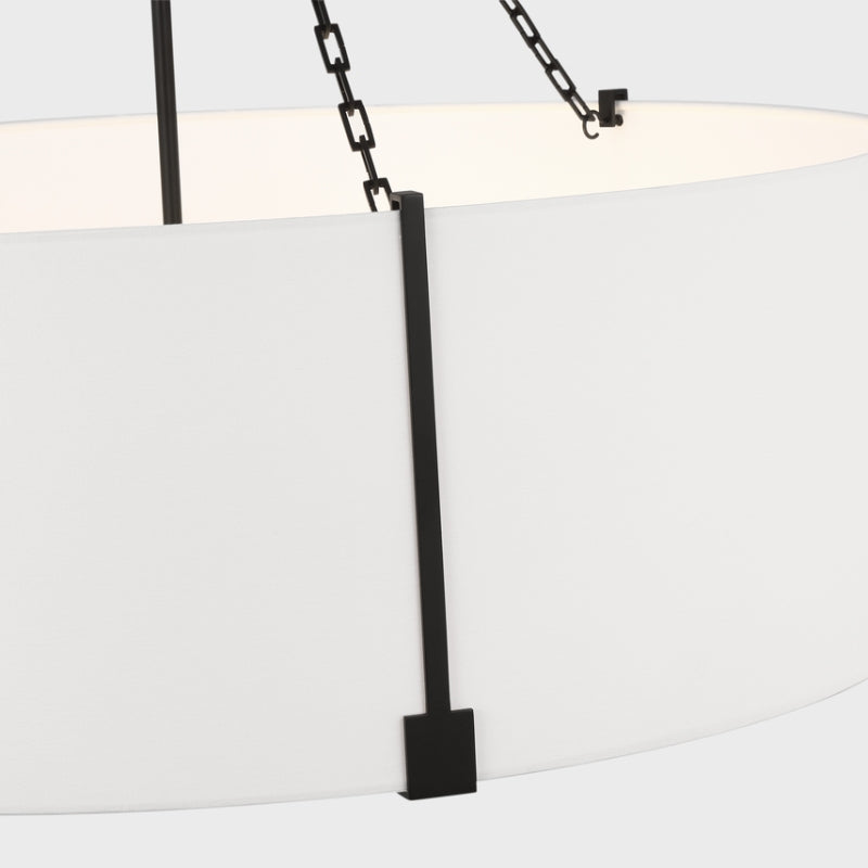 Visual Comfort TFC1114 Bergen 4-lt 36" LED Extra Large Hanging Pendant - Aged Iron