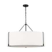 Visual Comfort TFC1114 Bergen 4-lt 36" LED Extra Large Hanging Pendant - Aged Iron