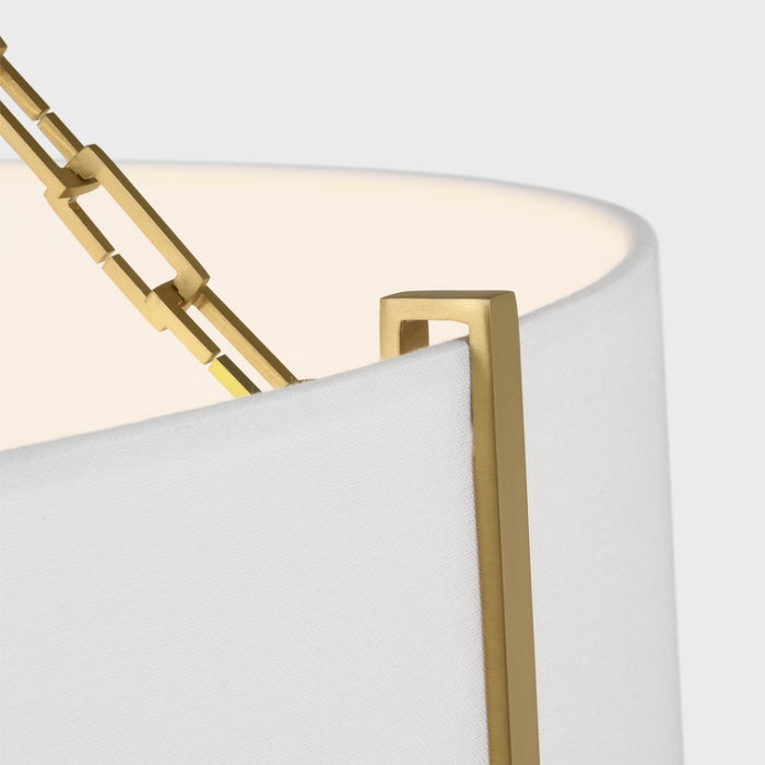 Visual Comfort TFC1114 Bergen 4-lt 36" LED Extra Large Hanging Pendant - Burnished Brass