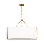 Visual Comfort TFC1114 Bergen 4-lt 36" LED Extra Large Hanging Pendant - Burnished Brass