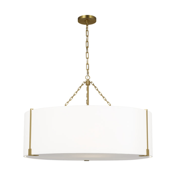 Visual Comfort TFC1114 Bergen 4-lt 36" LED Extra Large Hanging Pendant - Burnished Brass